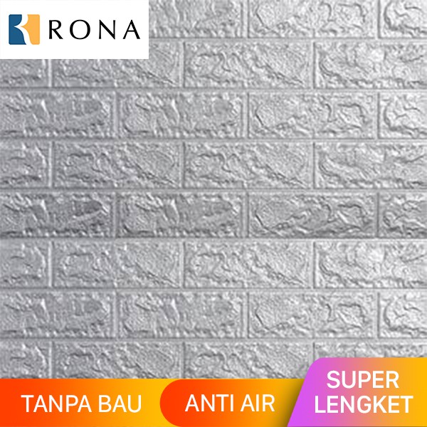70CMx77CM3MM Wallpaper 3D Foam Stiker Dekorasi Dinding Rumah Wallfoam Timbul Anti Air RONA ZT0306