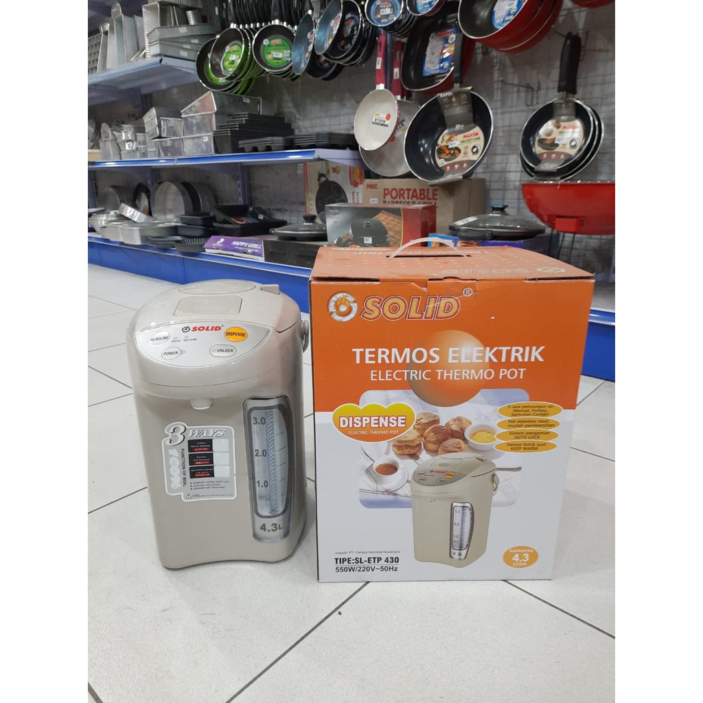 PEMANAS AIR PANAS PENCET 4,3 LITER SOLID ETP 430 / TERMOS PANAS KAPASITAS BESAR / KETEL KAPASITAS / 