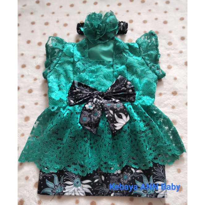 KEBAYA BAYI / KEBAYA ANAK / KEBAYA BABY 6-12 BULAN hijau tosca