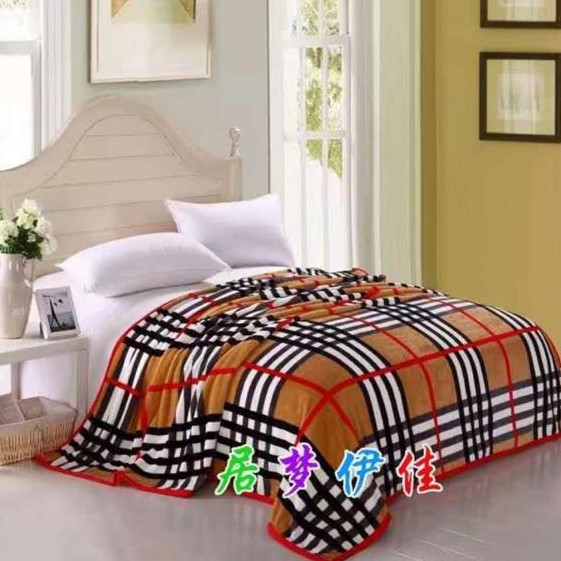 Selimut Bulu Halus Motif Dewasa  Aesthetic Atisashop Murah Berkualitas Lembut Uk135x190 New Arrival-Square Brown