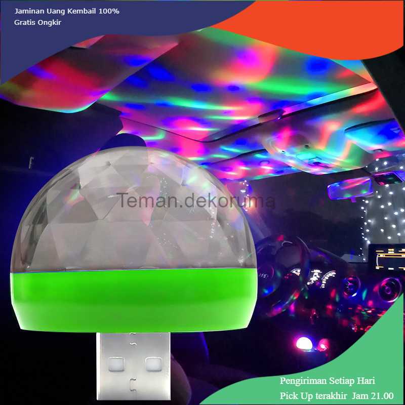 TD-DHA Magic Ball Lampu LED RGB USB Atmospere DJ Light Sound Control