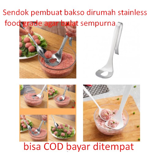 Sendok Pembuat Bakso Dirumah Stainless Food Grade Agar Bulat Sempurna