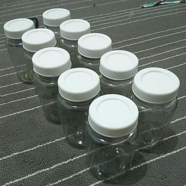 10 Botol Toples 300ml Bumbu Bubuk Sambal Plastik