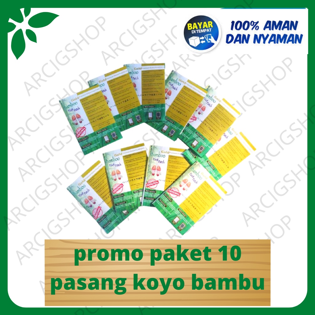 Koyo Kaki Bamboo - Bambo Foot Patch - Gold - bambu Ki Original_KOYO KAKI BAMBOO FOOT PATCH GOLD(pake