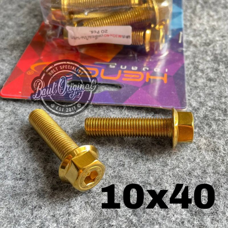 baut probolt 2kunci 2 kunci stainless 10x40 drat 14 panjang 4 cm original heng