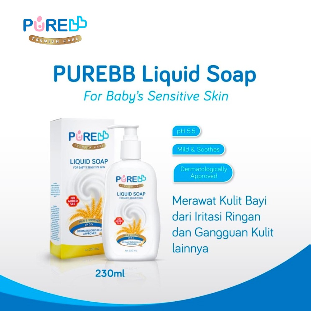 Pure BB Baby Liquid Soap Sabun Cair Bayi Kulit Sensitive - 230ml