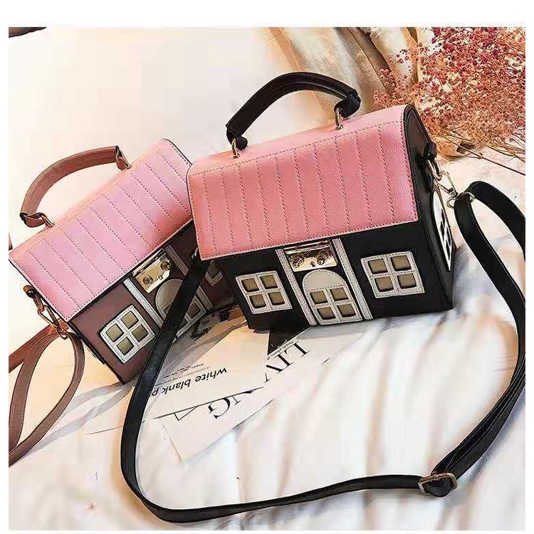 SLINGBAG TAS MODEL RUMAH STYLE KEKINIAN TAS PESTA BISA COD BEST IMPORT READY 3 WARNA HITAM COKELAT D