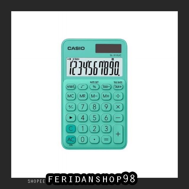

BT586 CASIO COLORFUL CALCULATOR BEST SL-310UC-GREEN BY FERIDANSHOP98