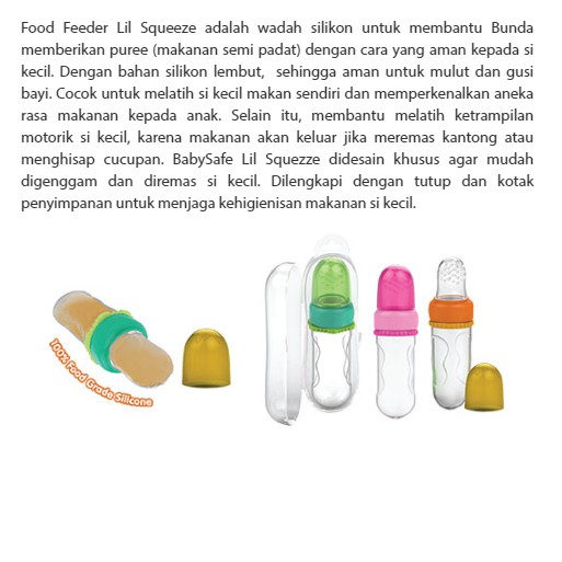 Baby Safe Food Feeder Lil Squeeze Sendok Makan Buah Untuk Bayi JP030