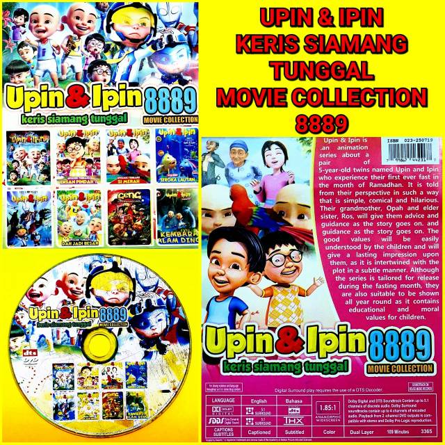 KASET TERBARU FILM KARTUN ANAK UPIN & IPIN KERIS SIAMANG TUNGGAL MOVIE COLLECTION 8889