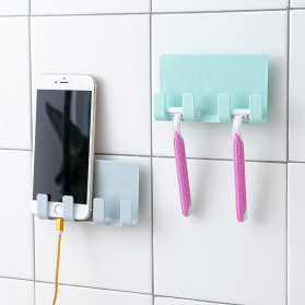 Kotak Gantungan HP dinding Tempel Smartphone Holder Hanger Gantungan Penyimpanan box wall hanging storage charger sikat gigi Alat make up Tulis Kabel Sikat gigi kamar mandi hape device toilet Wastafel Gantung Hook Serbaguna remote ac tv