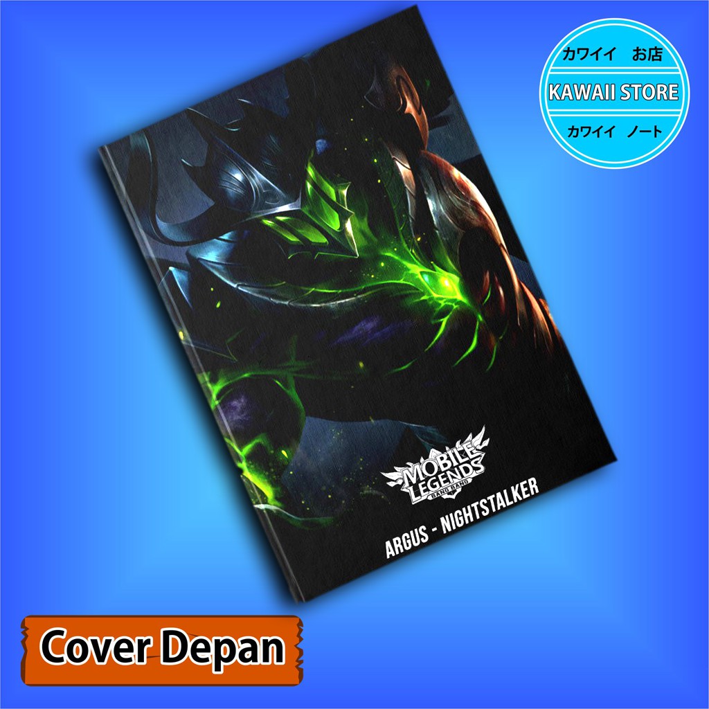 

Notebook / Pocket book Hard Cover Game MLBB ARGUS-NIGHTSTALKER uk A5 & A6 / Notes Book
