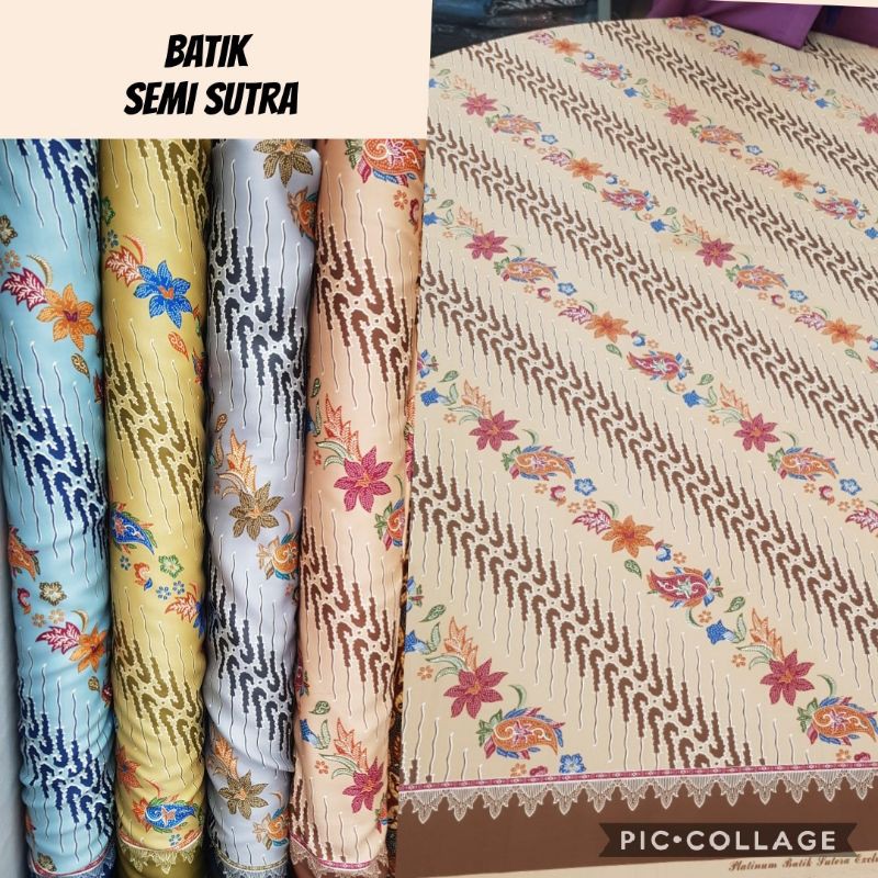 Batik semi sutra harga per 0,5m