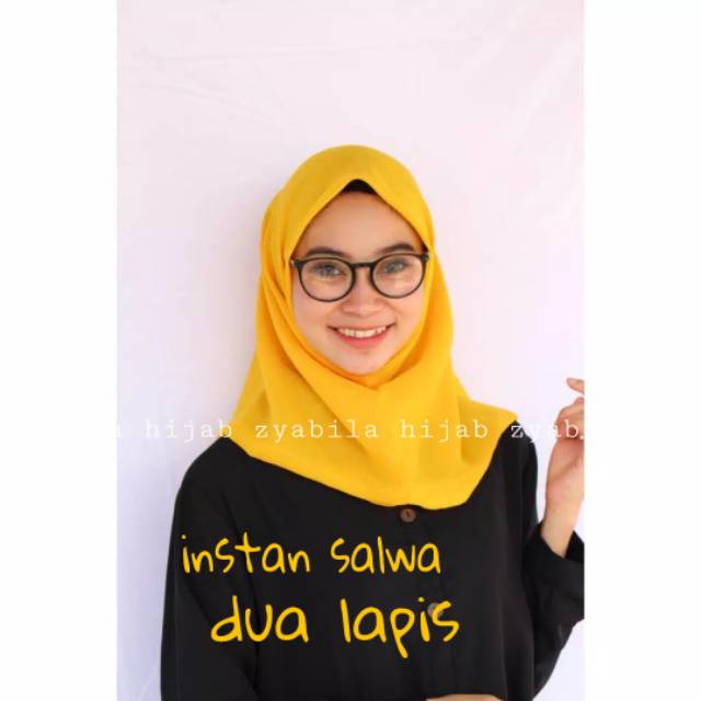 JILBAB Instan salwa PREMIUM 2 lapis bahan Bella POLIKOTON  5 pcs FREE scuba 1pcs