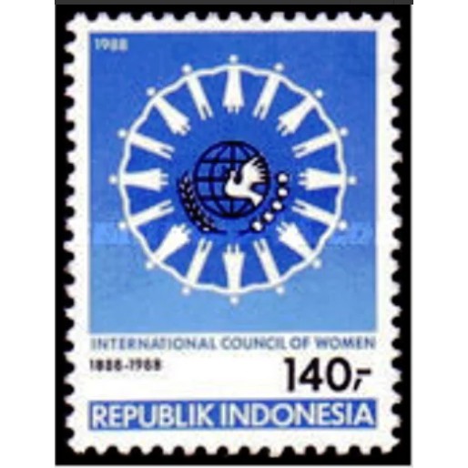 

Perangko Filateli D16 Indonesia MNH 1v 25.06.1988 The 100th Anniversary of International Womens Coun