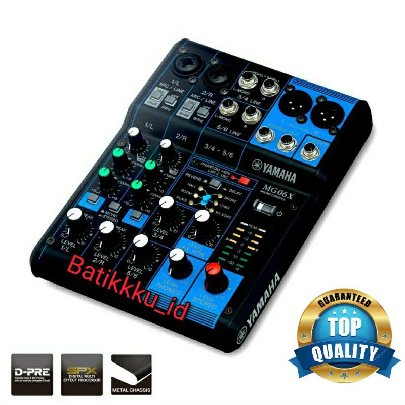 MIXER YAMAHA MG06X /MG 06X / MG 06 X 6 CHANNEL