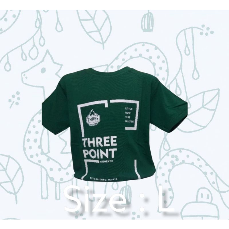 KAOS ANAK LAKI-LAKI THREEPOINT DISTRO HIJAU BOTOL