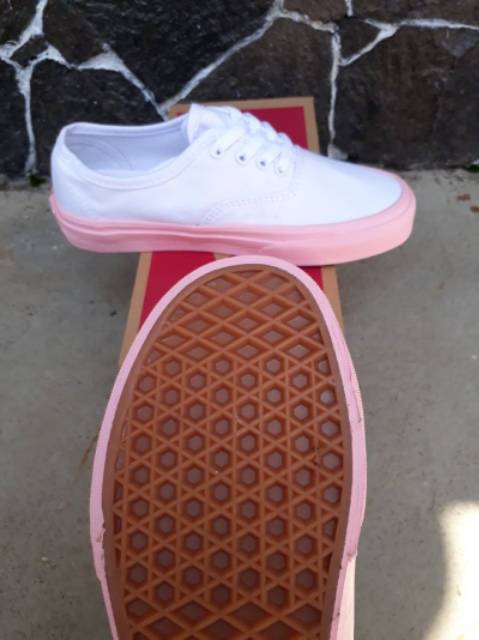 [bayar di tempat] SEPATU WANITA VANS AUTHENTIC WHITE PINK IMPORT PREMIUM BNIB WAFFLE DT MADE CHINA