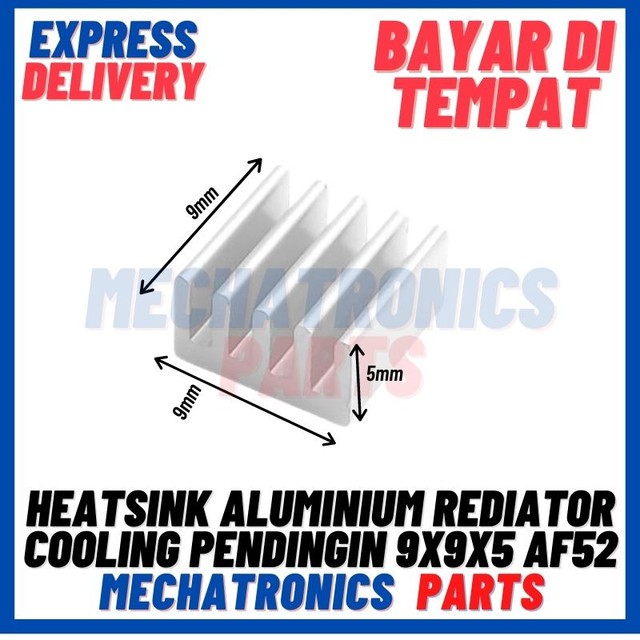 [DEV-9305] HEATSINK ALUMINIUM REDIATOR COOLING PENDINGIN 9X9X5 HEATSINK AF52