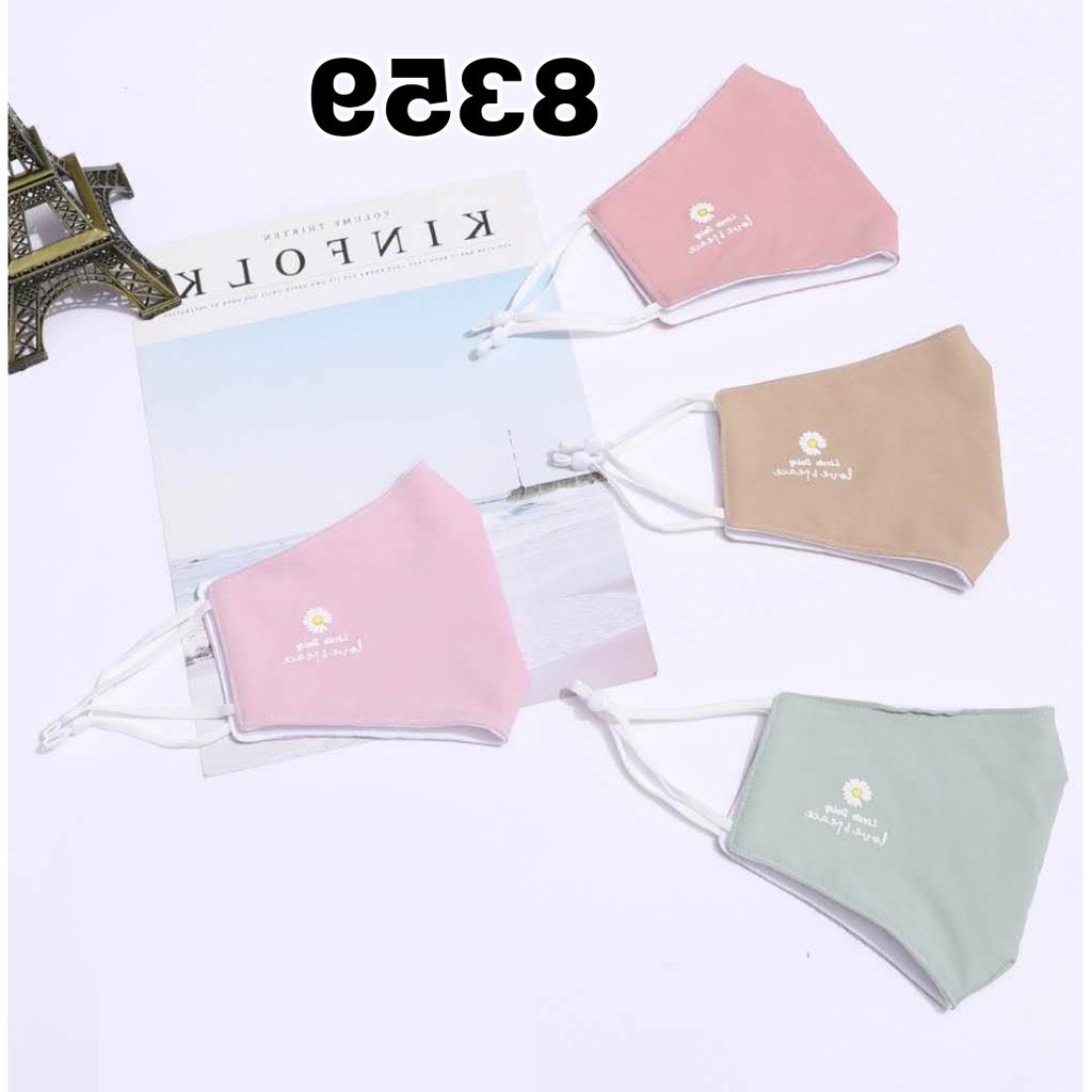 Masker mulut dewasa import motif Love peace Kain cotton earloop adjustable Fashion mask COD