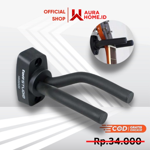 Gantungan Penyangga Dudukan Tempat Hanger Bracket Braket Hook Gitar Guitar Bass Akustik Ukulele Alat
