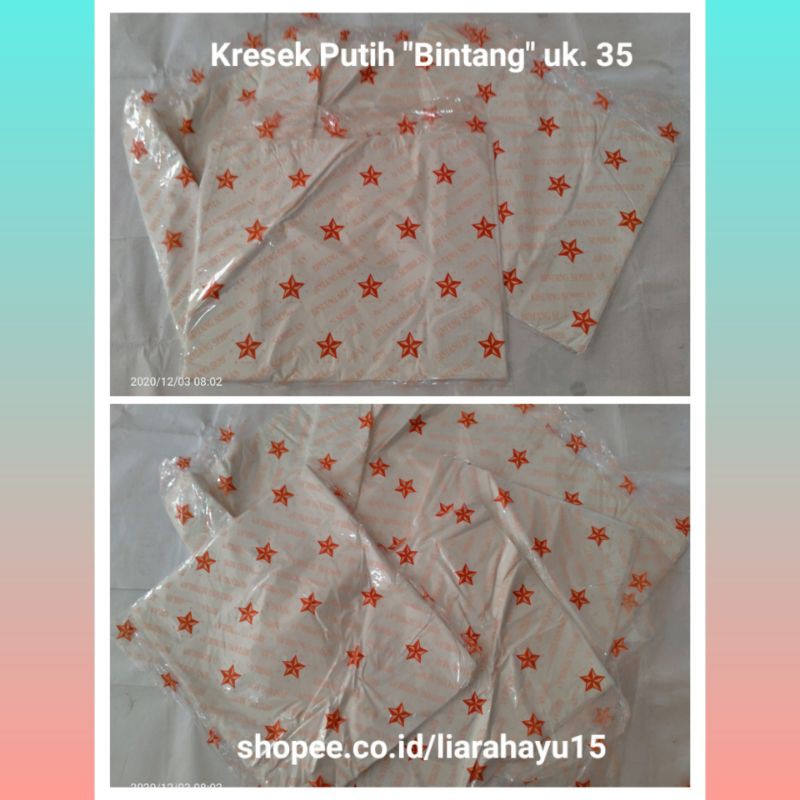 kresek putih bintang ukuran 35 kresek berkat kondangan kresek putih besar TUBAN TBN MURAH