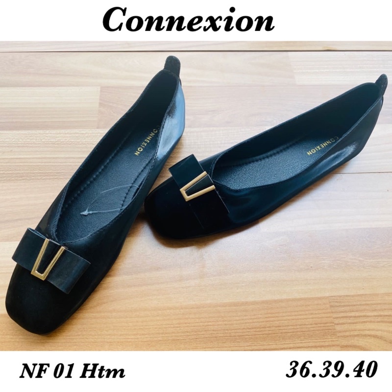 Flatshoes Connexion hitam