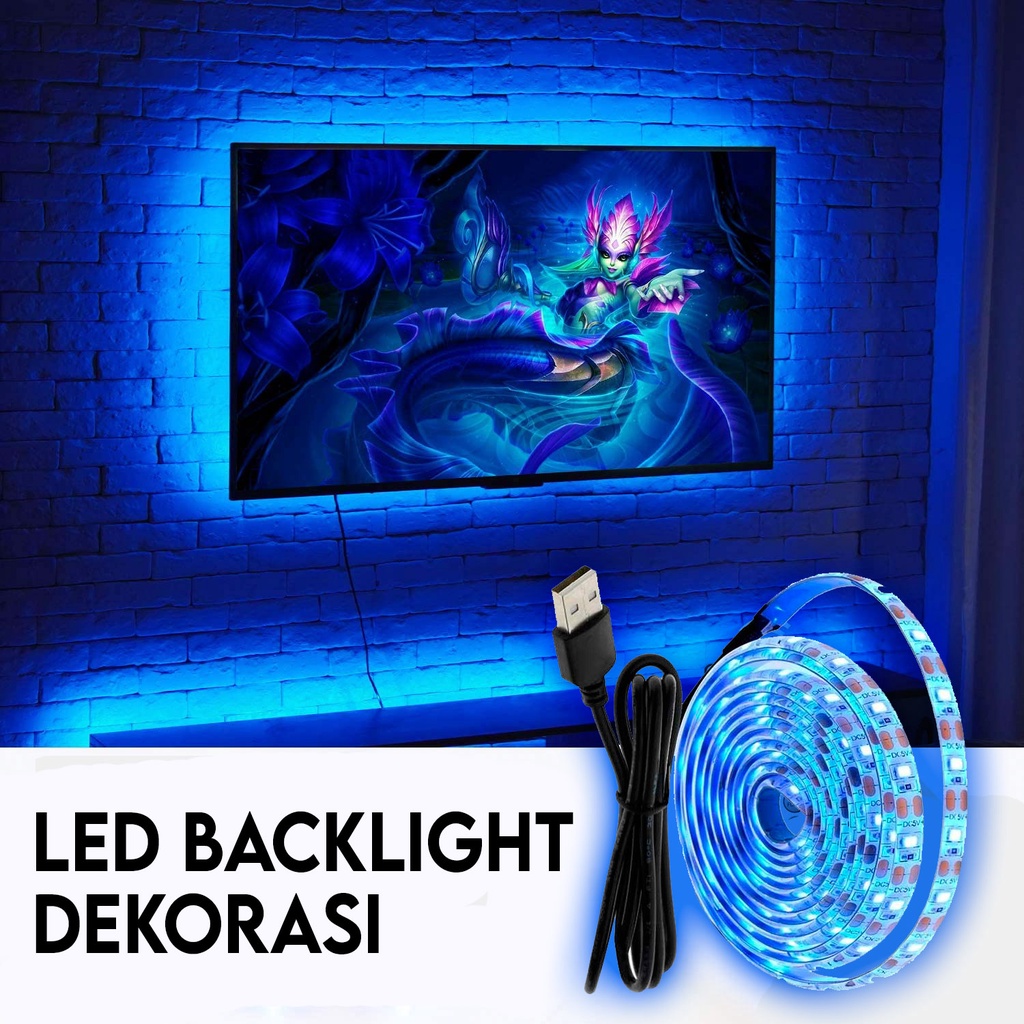 Jual Lampu LED Strip USB 2835 300 LED 5 Meter Backlight TV PC Kabinet ...