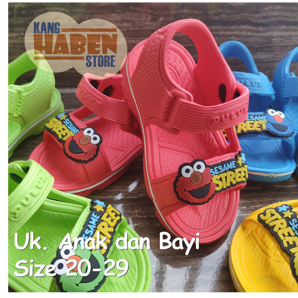 302ED Sandal Anak Bayi ELMO Unisex Prewalker dengan Tali Belakang