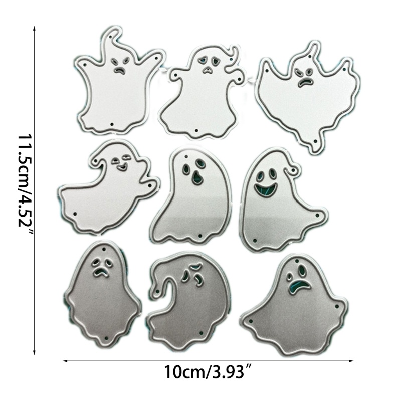 Cetakan Stensil Cutting Dies Motif Halloween Bahan Metal Baja Karbon Untuk Scrapbook / Craft Cr