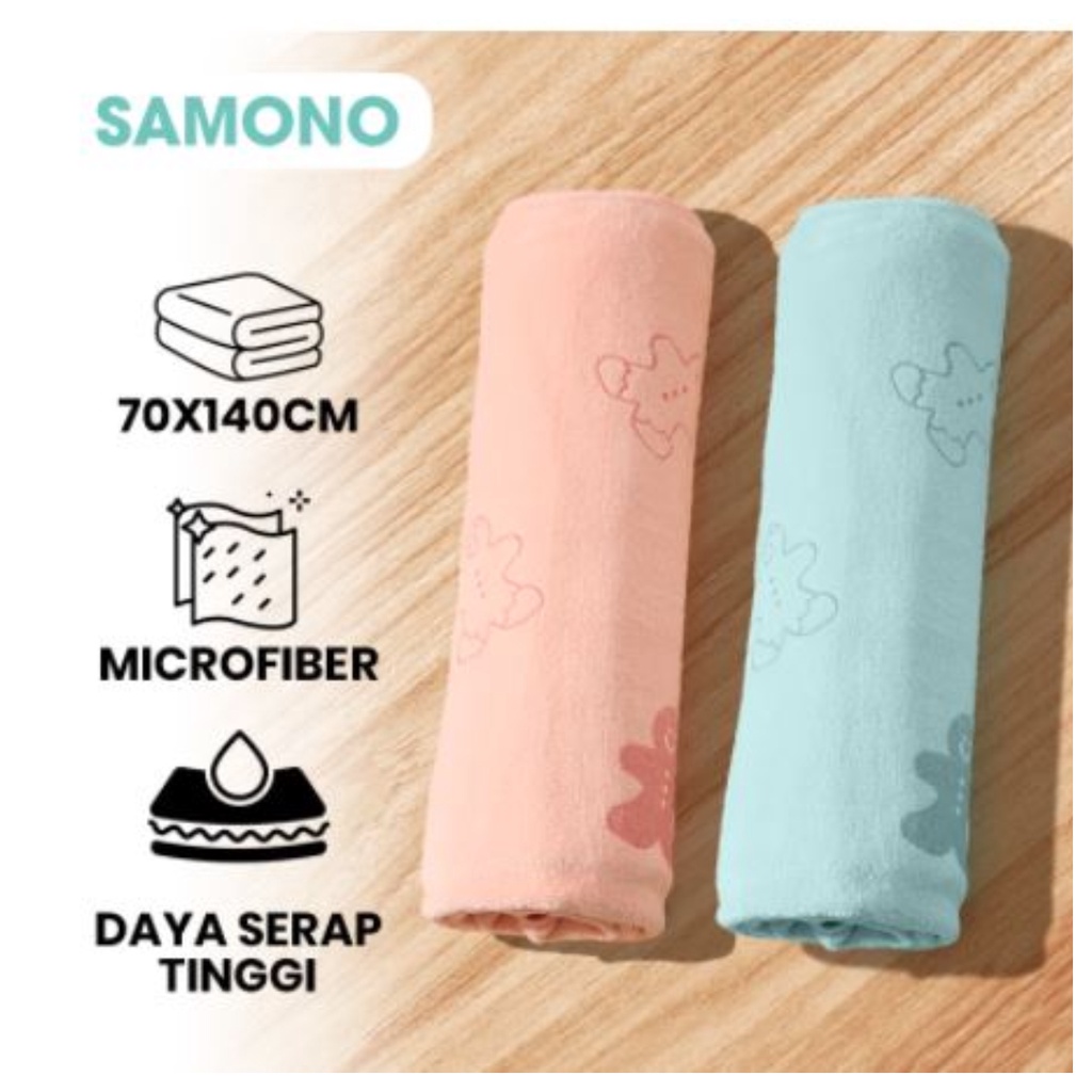 Samono Handuk Mandi Dewasa Microfiber 70 x140CM Magic Towel Daya Serap Tinggi Cepat Kering ST50