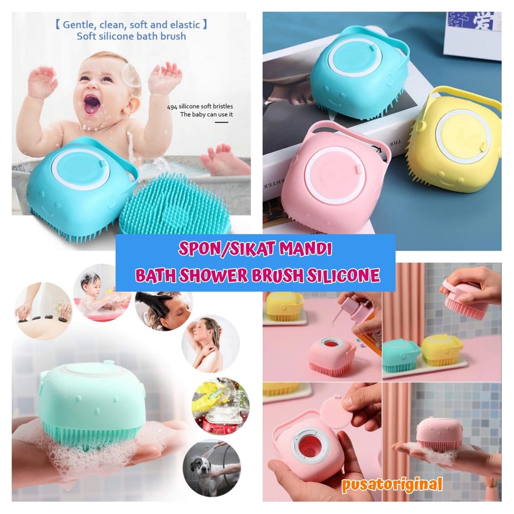 Bath Silicone Body Brush - Silikon Mandi Sikat Gosok Badan