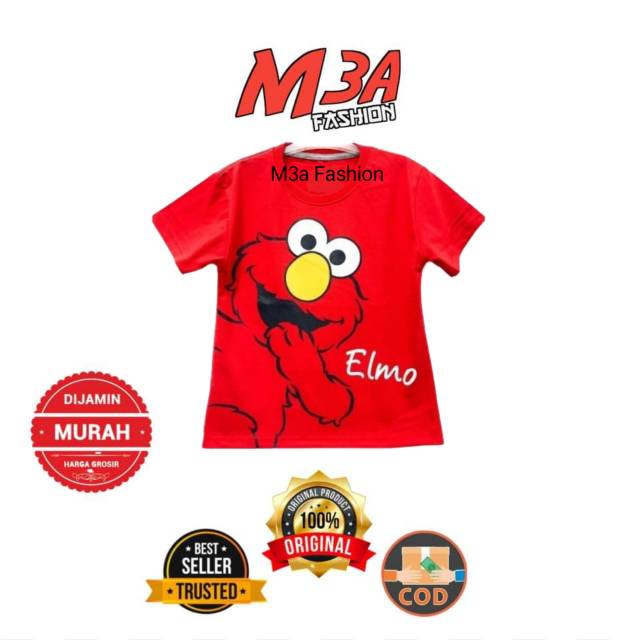 M3a fashion kaos  anak  Elmo  Shopee Indonesia