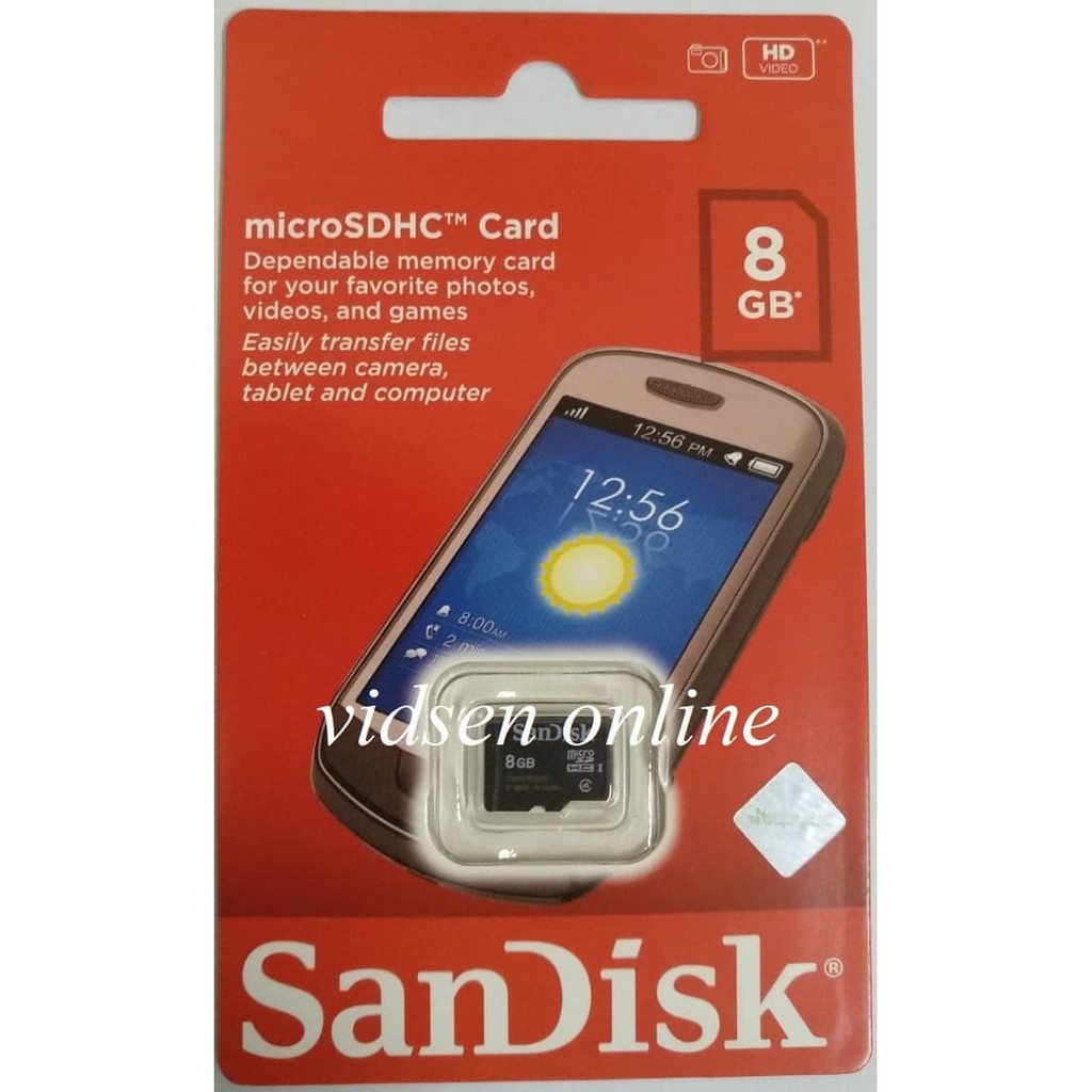 Sandisk Micro SD Card 8gb Class 4 - Garansi Resmi