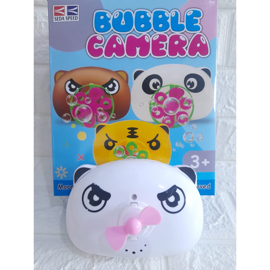 Mainan Anak Bubble Camera Electric / Kamera Gelembung Sabun Elektrik Ada Lampu dan Musik