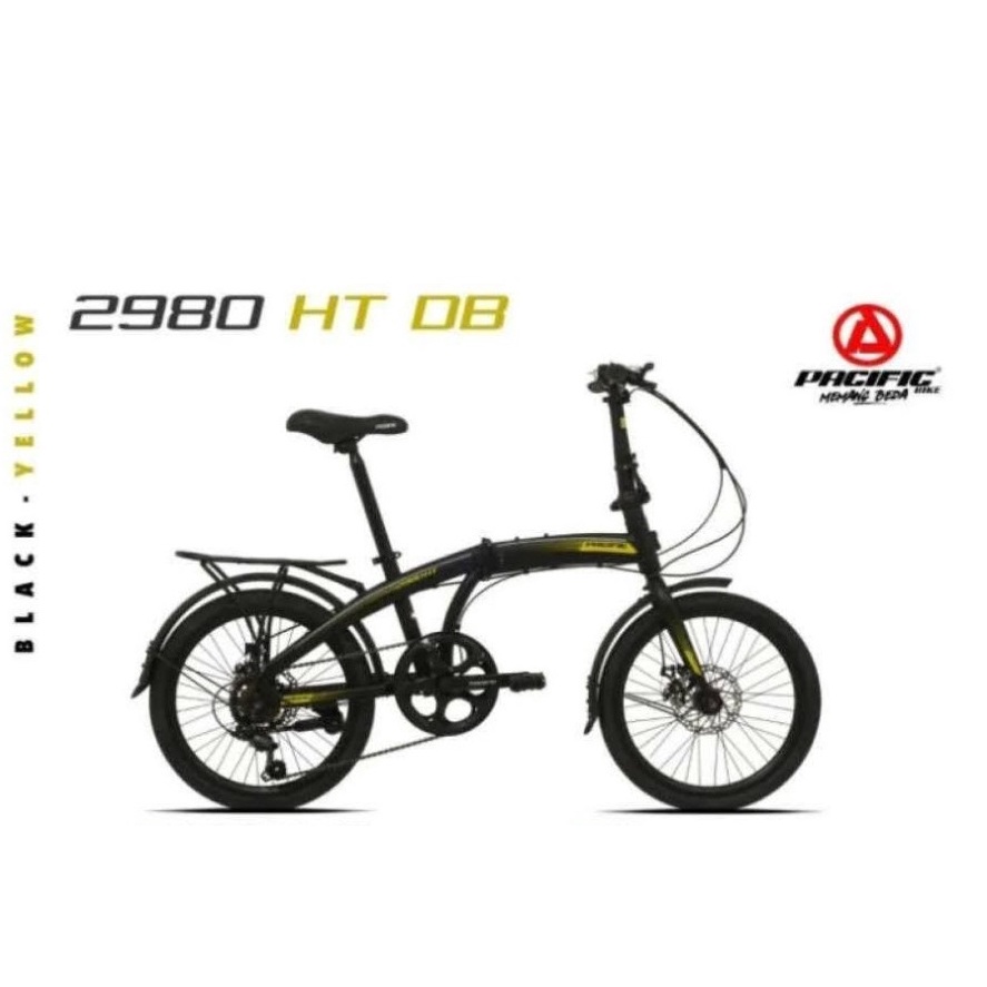 Sepeda Lipat Pacific STEEL 2980 HT DB 1x7SP MD 16 Inch Garansi SNI-3