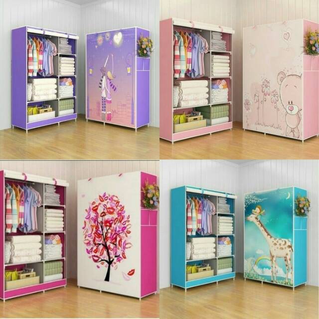 Lemari Pakaian Portable Sedang 2 Layer Shopee Indonesia Lemari Pakaian Portable Sedang 2 Layer Shopee Indonesia