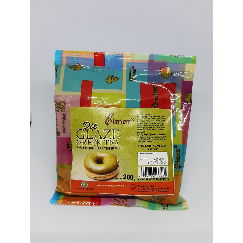 

Dip Glaze Elmer Saus Cair Topping Celupan Donat Kemasan 200 Gram