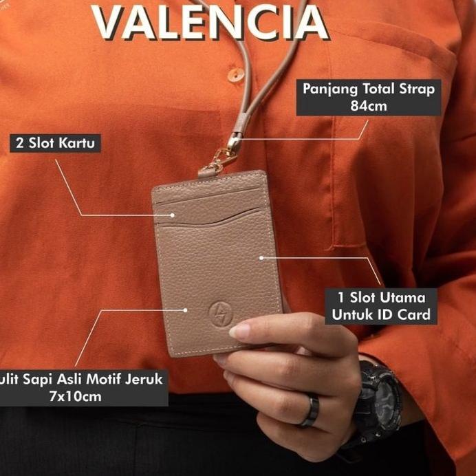 

Cuci Gudang|LR38|Sendy Leather VALENCIA Lanyard Name Tag Id Card Kulit Sapi Asli
