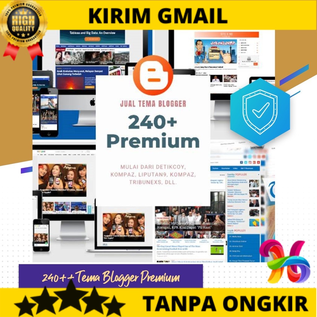 Jual 240 Tema Blogger Templates Premium Terbaik BANYAK BONUS