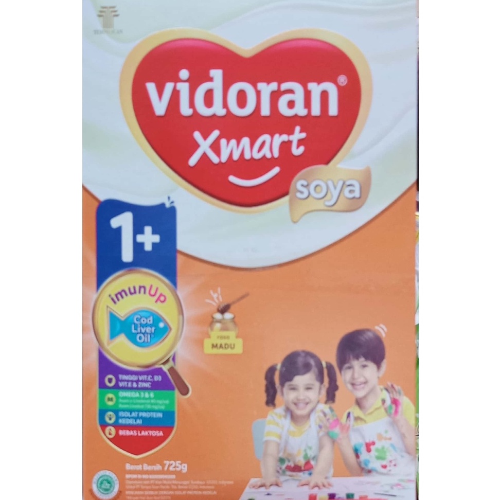 Vidoran Xmart 1+ Soya (725gr) / Vidoran Xmart 1+ Soya Imun Up Susu Formula Vanilla 725 gr / Vidoran 