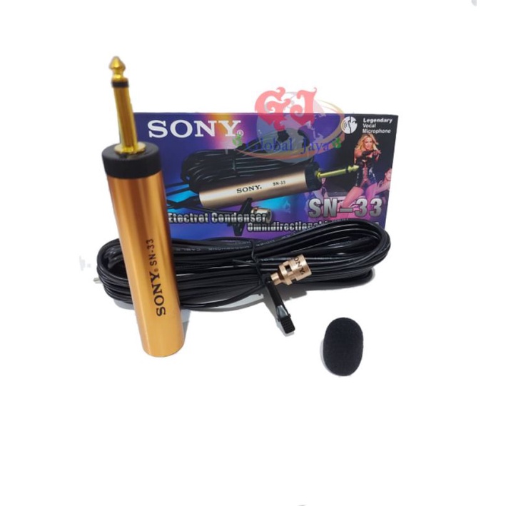 mic sony sn33 mic jepit sony sn33 free kabel mic clip on sony sn 33 mic kancing condensor mini microphone mic imam