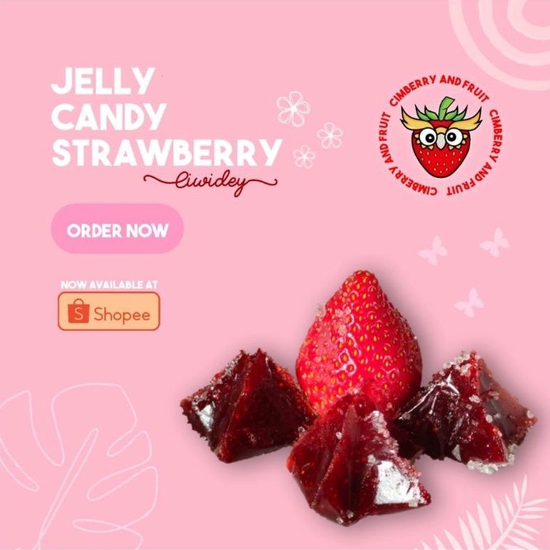 

[Hampers Lebaran dan Oleh-Oleh] HOMEMADE Jelly Candy / Dodol Jelly Strawberry Ciwidey (100% STRAWBERRY ASLI)