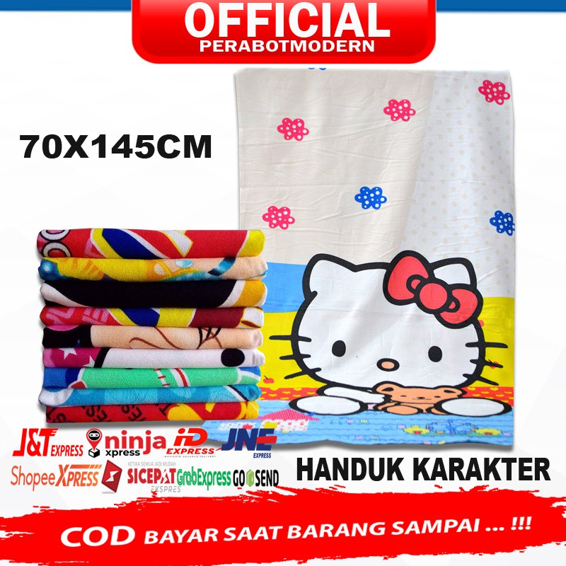 Handuk Karakter 70x145cm / Handuk Mandi Karakter / handuk kimono kemben kepala keramas mandi berenang pantai