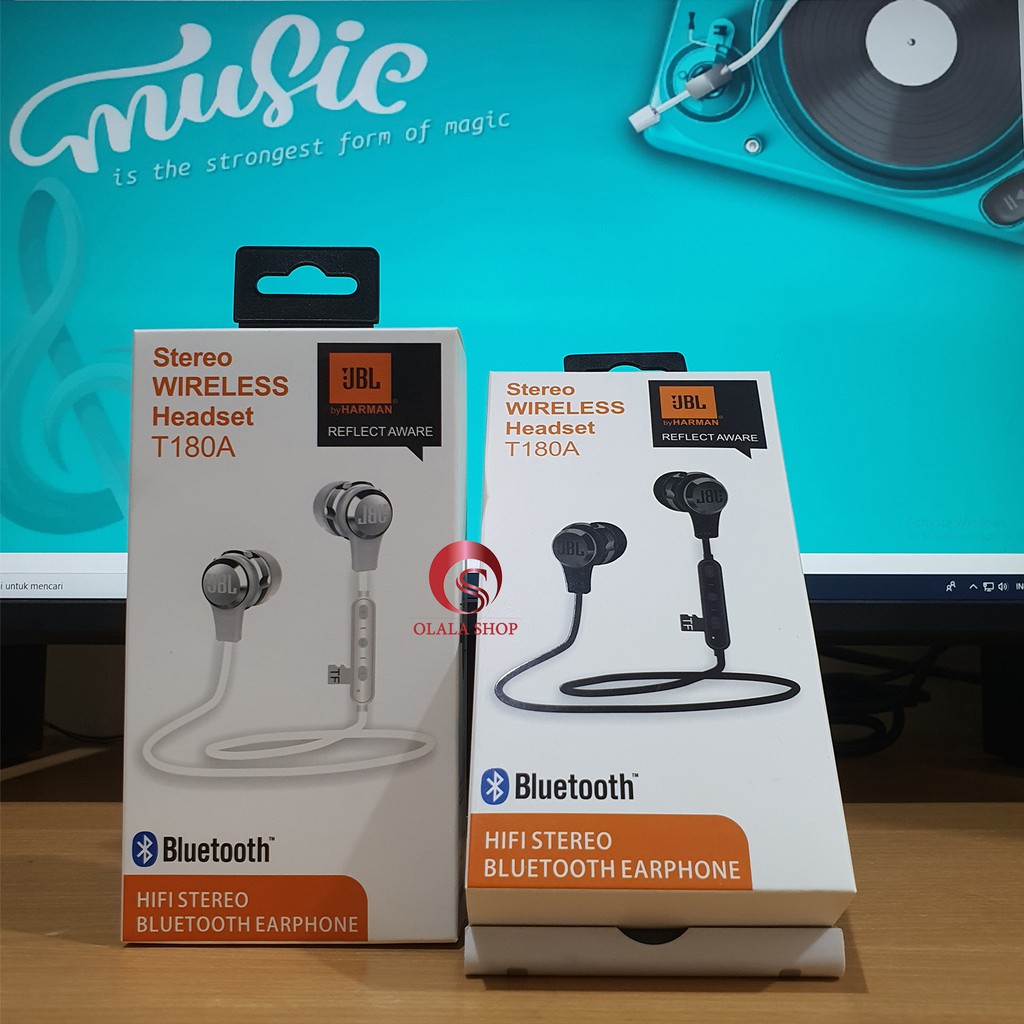 Headset Bluetooth JBL T180 Earphone Bluetooth JBL Headset JBL Headset Wireless Bluetooth Earphone