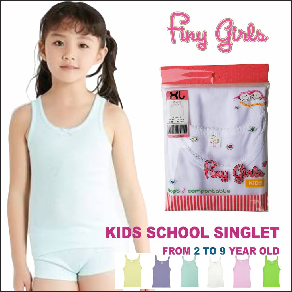 Singlet Sekolah Anak / School Singlet - Singlet Putih / Dalaman Anak SD