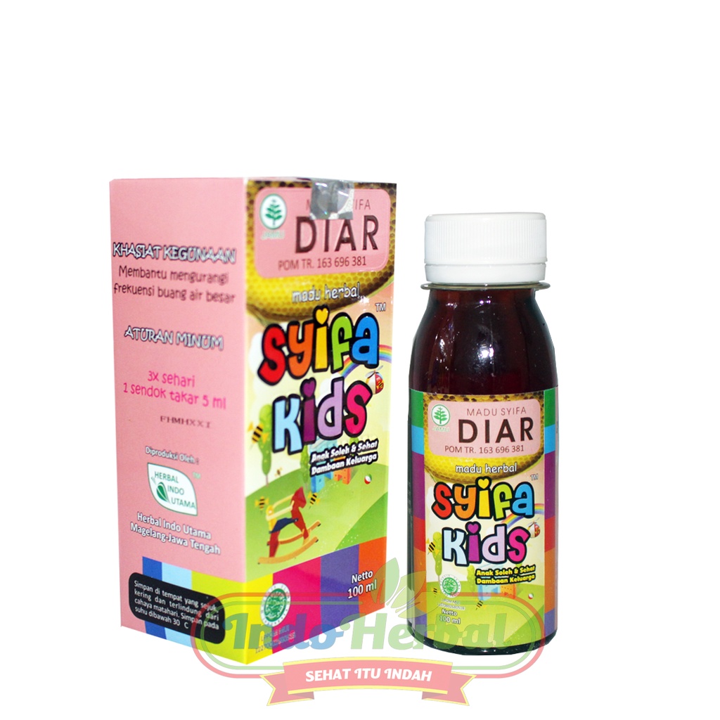 HIU MADU ANAK SYIFA DIAR | Herbal DIARE KEMBUNG MASUK ANGIN MULES 100 ML.