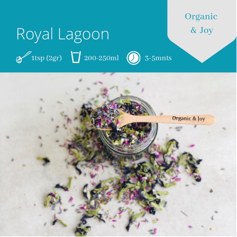 Organic&amp;Joy• Royal Lagoon Non-Tea Blend/ Teh Telang Lavender (tingkatkan kesuburan,anti stress)