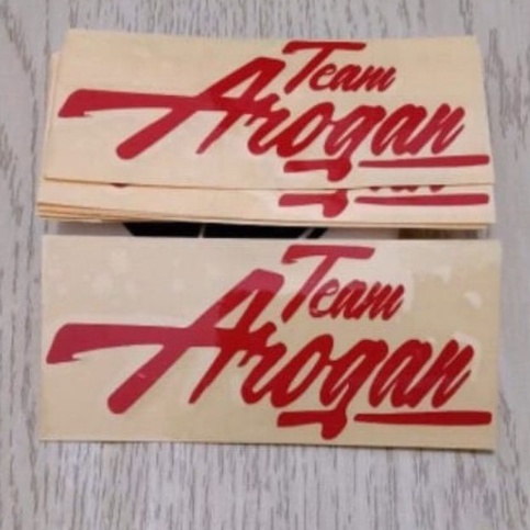 stiker cutting motor &amp; helm TEAM AROGAN logo terbaru murah aksesoris variasi keren