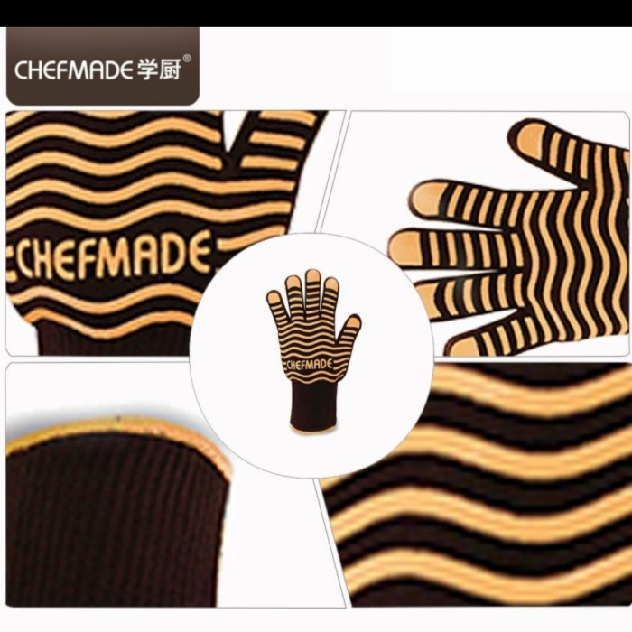 chefmade silicone knit oven mitten glove wk9445 /sarung tangan rajut tahan panas